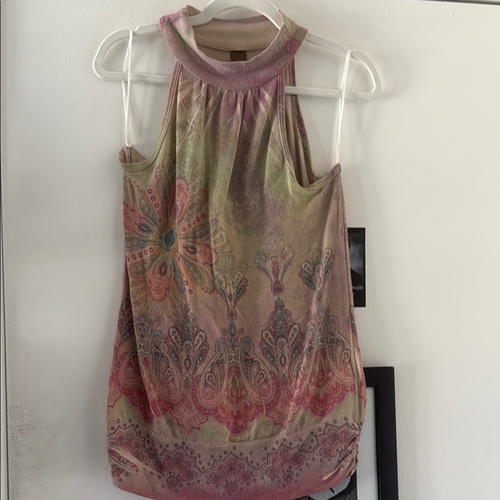 Pink Graphic Sleeveless Tank Top Relaxed Fit